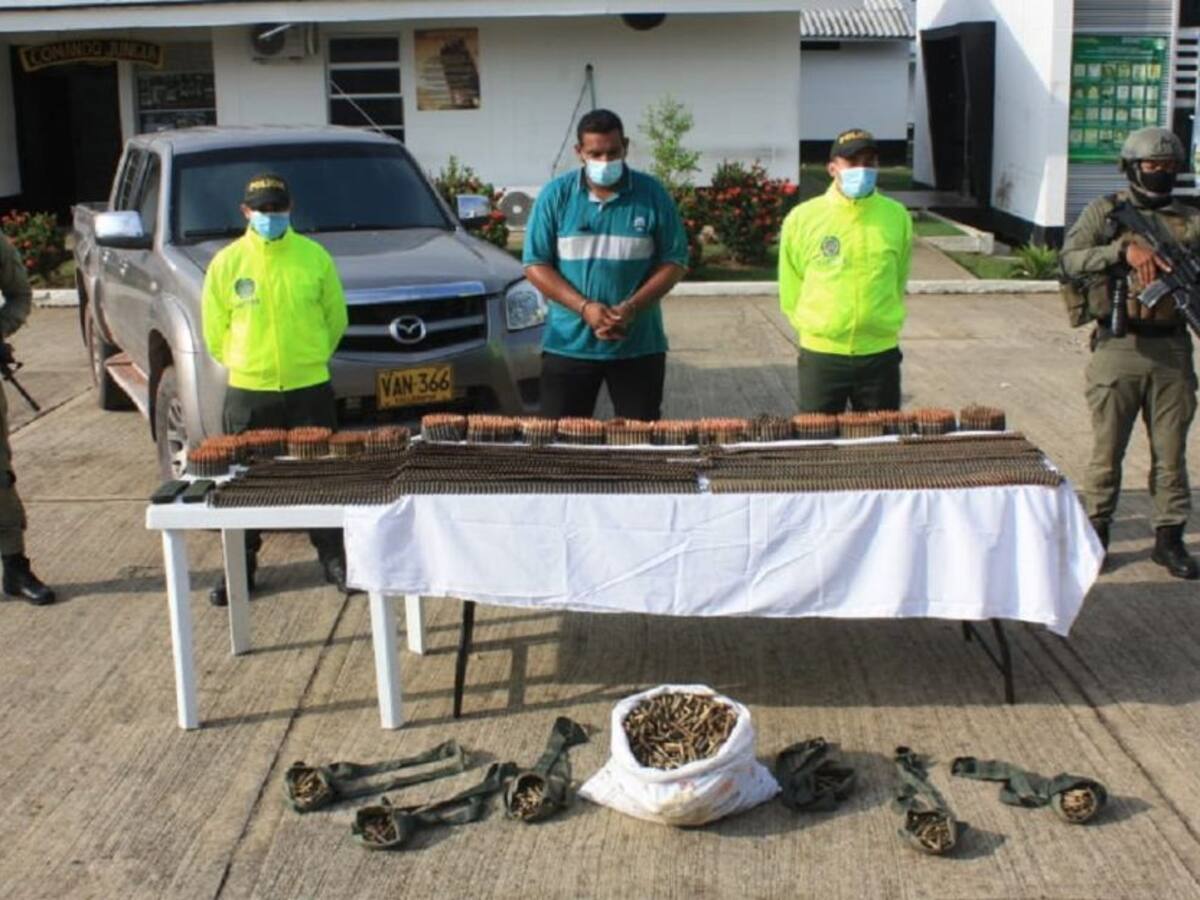A la cárcel integrante de Clan del Golfo que tenía 9000 cartuchos de fusil