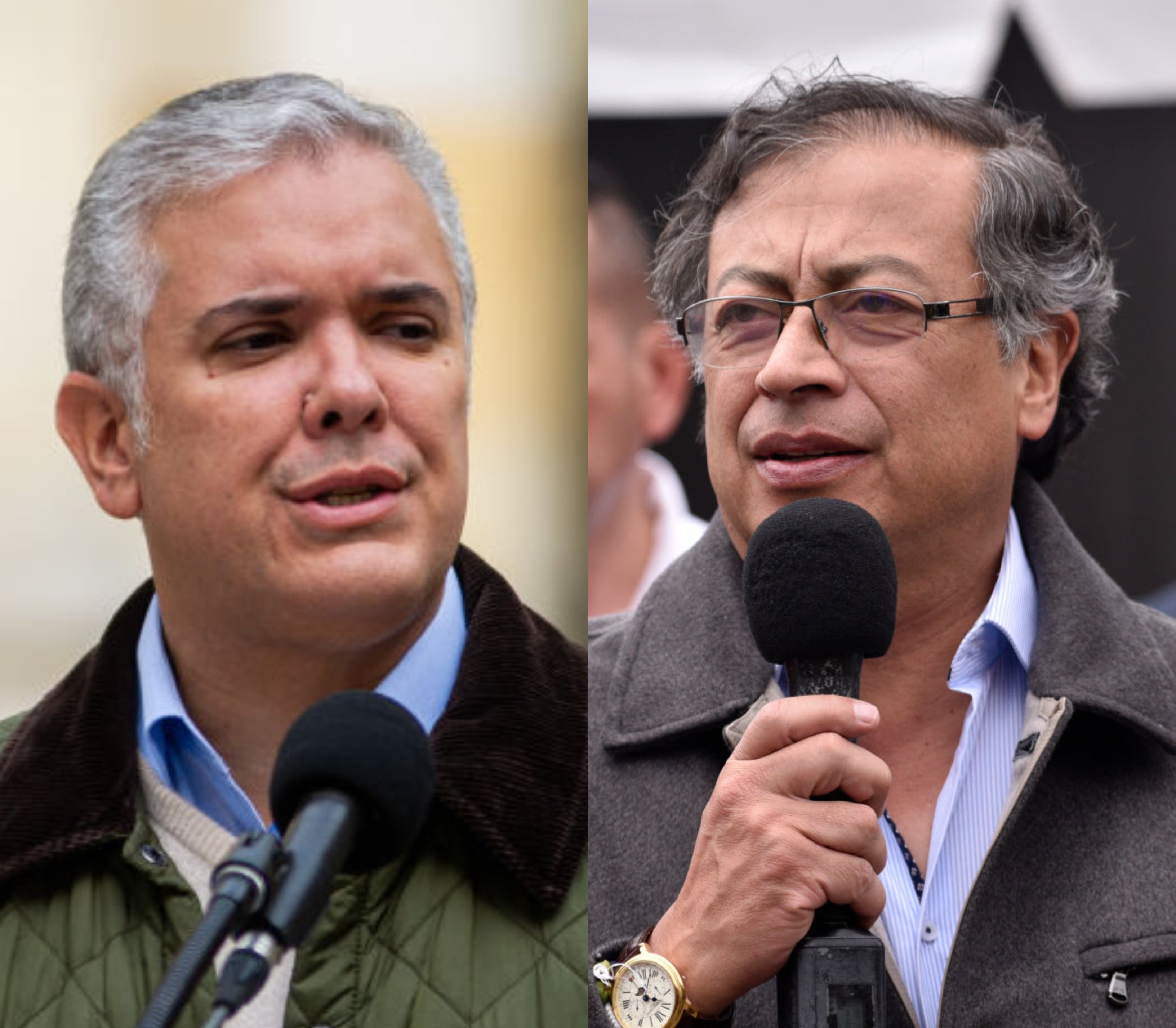 Presidente Iván Duque y presidente electo de Colombia, Gustavo Petro. Foto: Getty Images