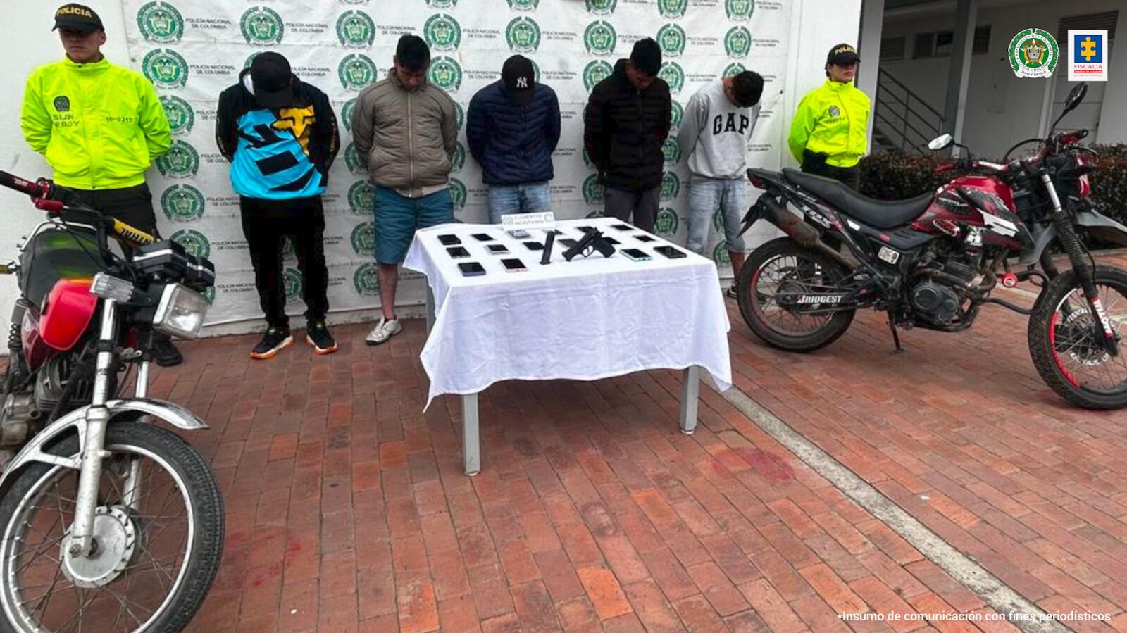 Banda delincuencial 'Los Teos' / Cortesía: Fiscalía Seccional Boyacá.