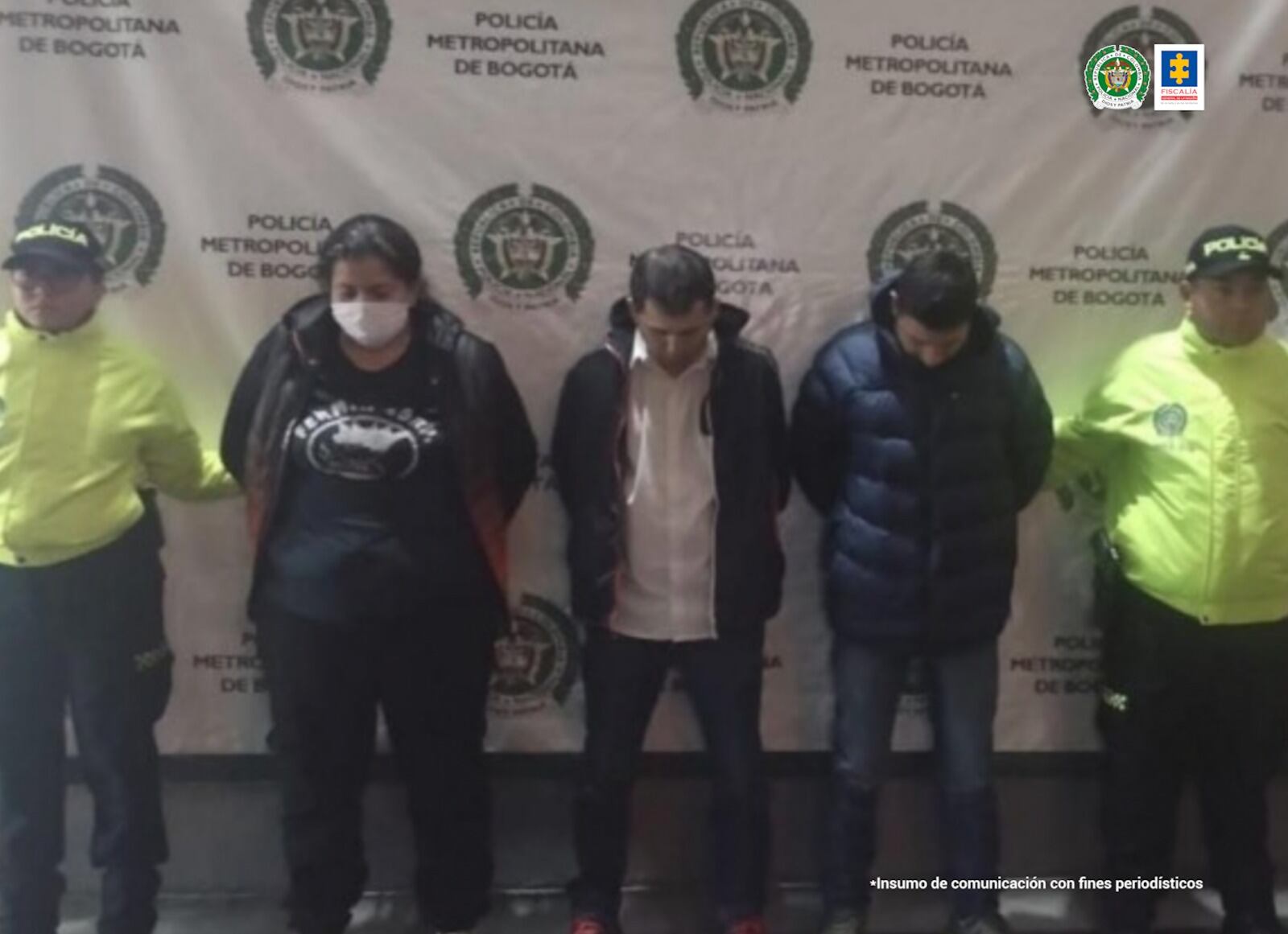 Banda criminal 'Los Pillos'. Cortesía: Fiscalía General de la Nación.