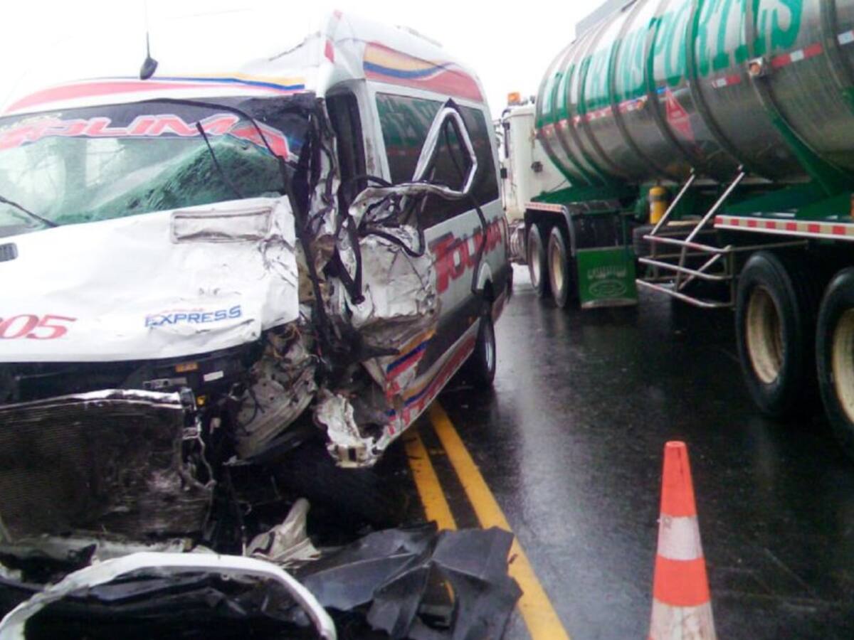 Fuerte accidente en el norte del Tolima dejó cuatro heridos