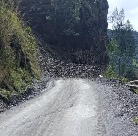 En el municipio de Chiscas, Boyacá, se presentó un deslizamiento de tierra en la zona conocida como La Peña de Las Mercedes que fue atendido por la Alcaldía y la Unidad de Gestión del Riesgo de Boyacá / Foto: Suministrada.
