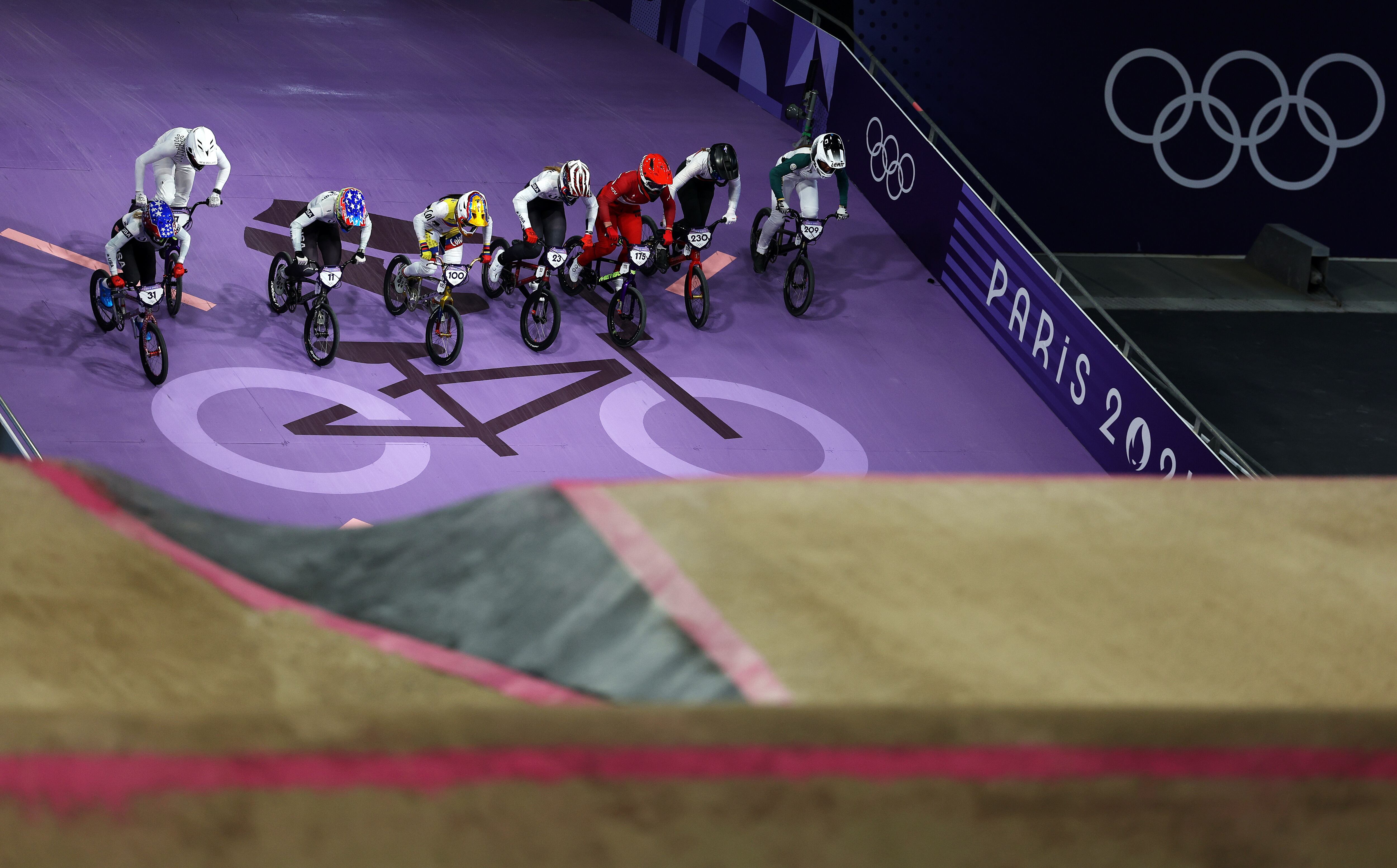 Mariana Pajón en su primera carrera de la serie de cuartos de final. (Photo by Alex Broadway/Getty Images)