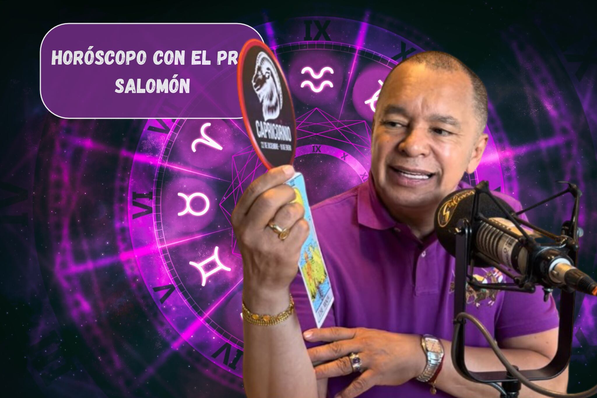 Él es el profesor Salomón, experto en la lectura del Horóscopo y el Tarot (Crédito: Profesor Salomón - Youtube) // De fondo: Imagen ilustrativa del horóscopo (Crédito: Crédito: LeArchitecto)