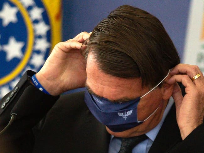 El presidente Jair Bolsonaro, fuertemente criticado por su gestión de la pandemia 