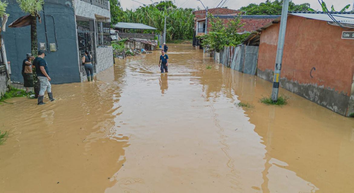 Inundaciones en Vegachí, Antioquia. Foto: Alcaldía Vegachí.