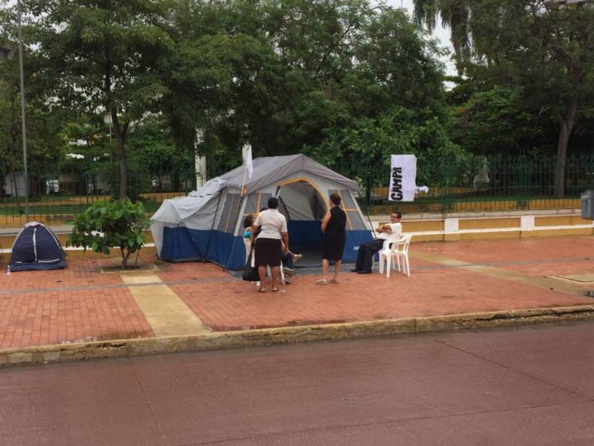 En Cartagena también instalaron un Gran Campamento por la Paz