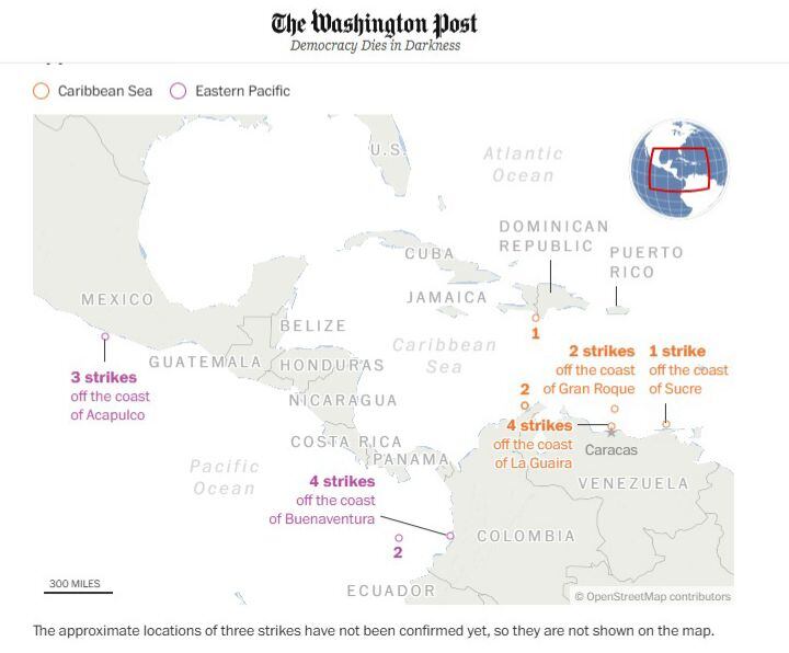 The Washintong Post reveló que EE.UU. realizó 4 bombardeos cerca a costas de Buenaventura Colombia