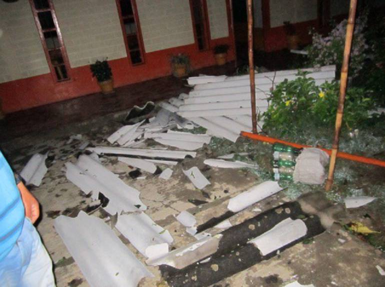 Daños causados por vendaval en Betulia.