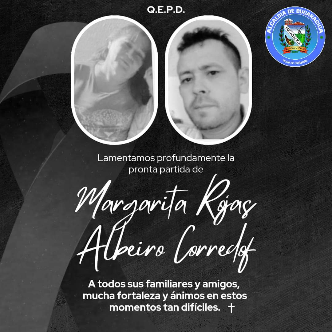Pareja fue asesinada en Bucarasica (Foto:Alcaldía Bucarasica)