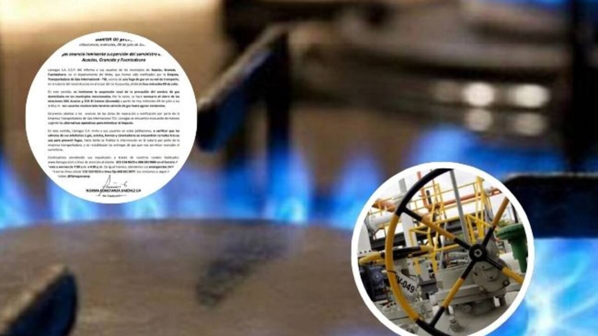 En el Meta se quedan sin gas domiciliario por una fuga: ¿Cuáles son los municipios afectados?
