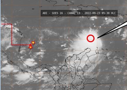 Desplazamiento de depresión tropical "Nueve"./Ideam