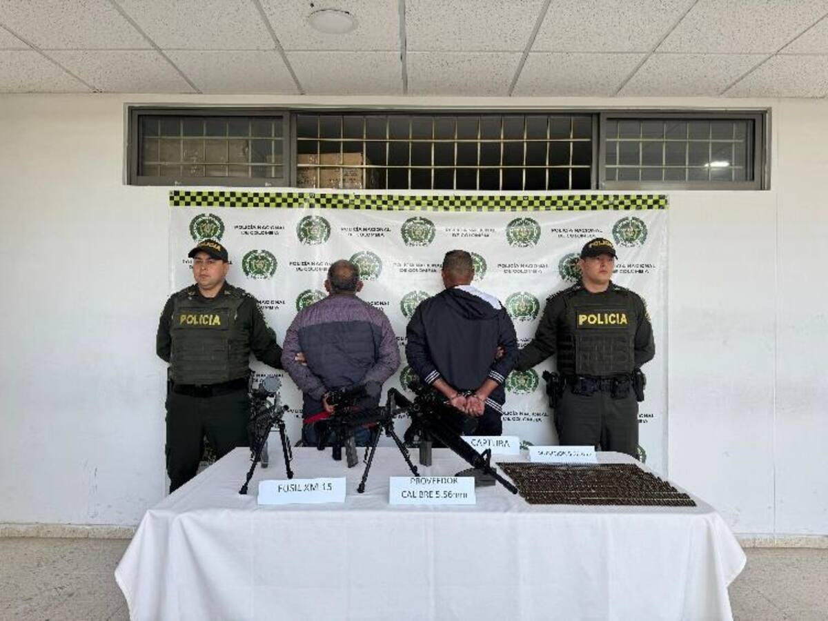 Capturados dos traficantes de armas en municipio de Cundinamarca ¿Qué llevaban en su arsenal?