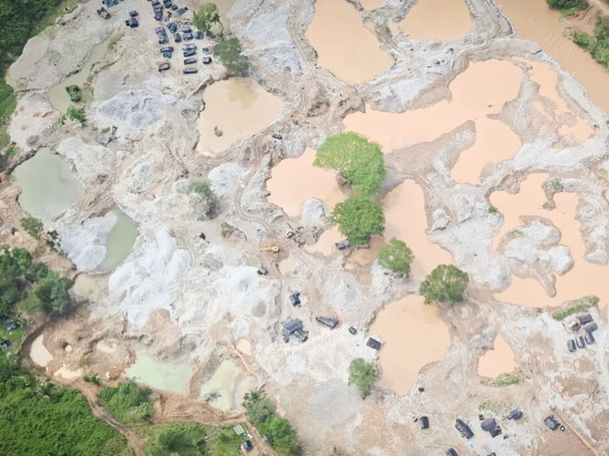 Cerca de 500 hectáreas han sido arrasadas por la minería ilegal en el sur del Tolima