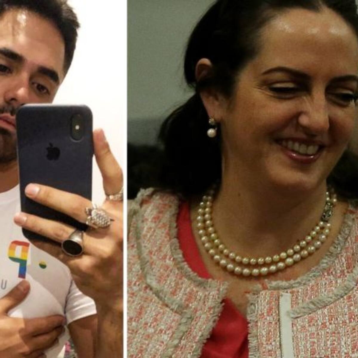 Choque en redes entre hijo de 'Pacho' Santos y María Fernanda Cabal