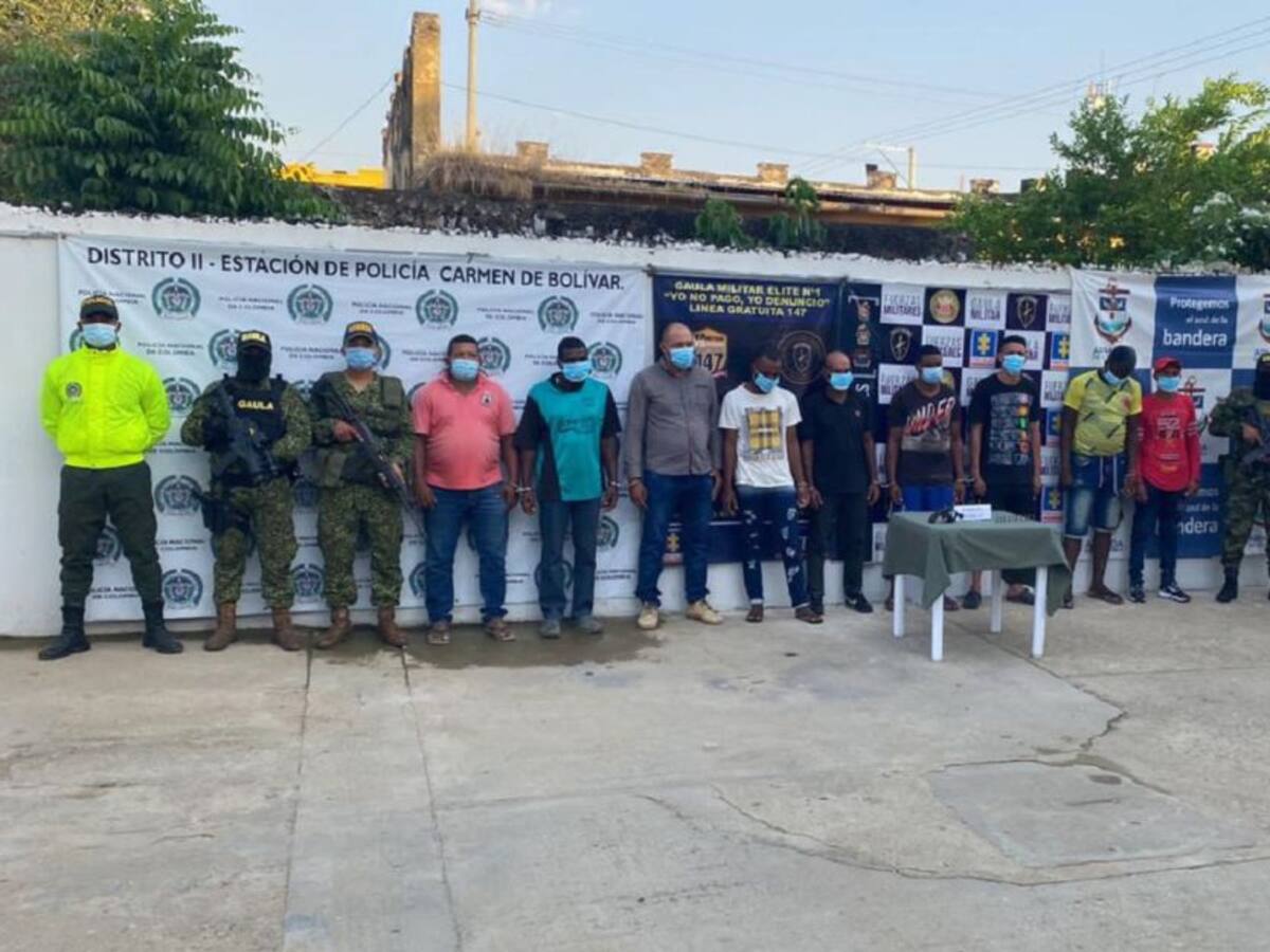 Capturados nueve integrantes del Clan del Golfo en los Montes de María