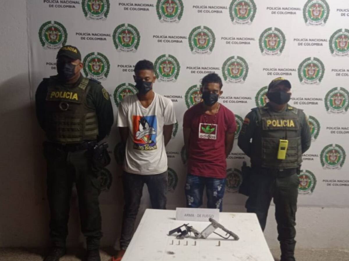 Capturaron a alias ‘Viña’ y ‘Poquitico’ con armas de fuego en Magangué