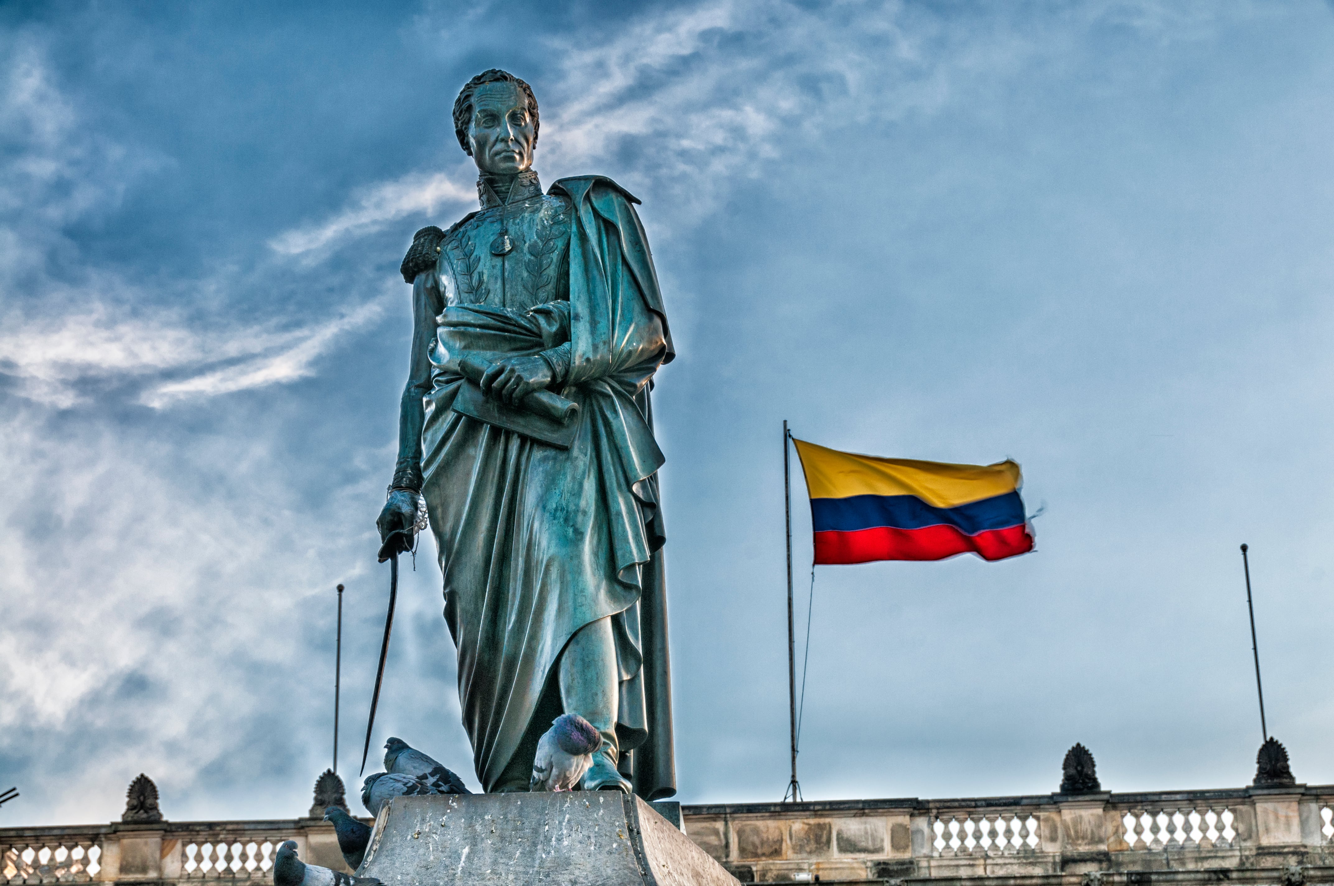 Escultura de Simón Bolívar en la Plaza de Bolívar (Getty Images)