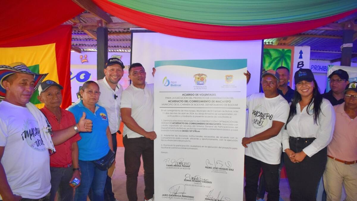 Gobernación de Bolívar invertirá más de $4 mil millones en el nuevo acueducto de Macayepo