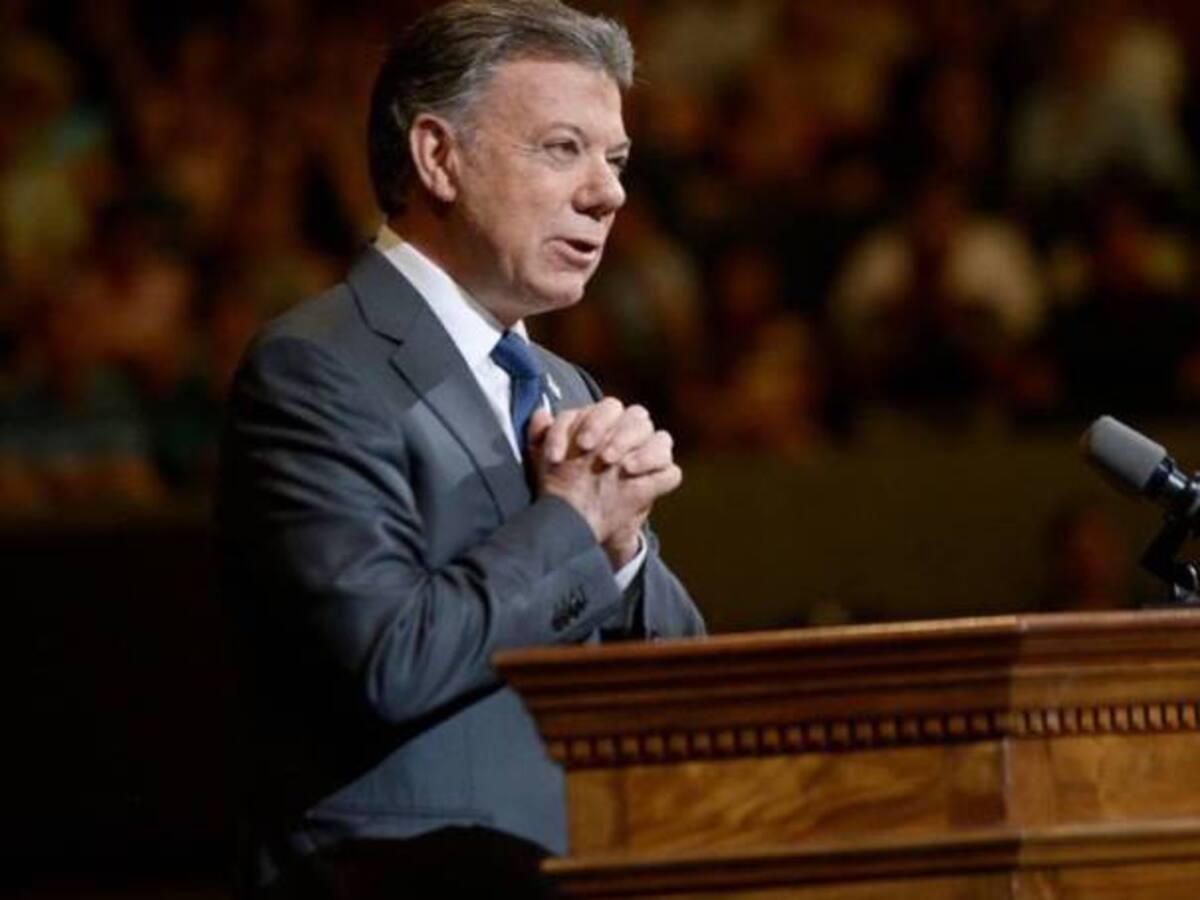 Santos: "Dejamos a nuestros hijos una Colombia sin guerra"