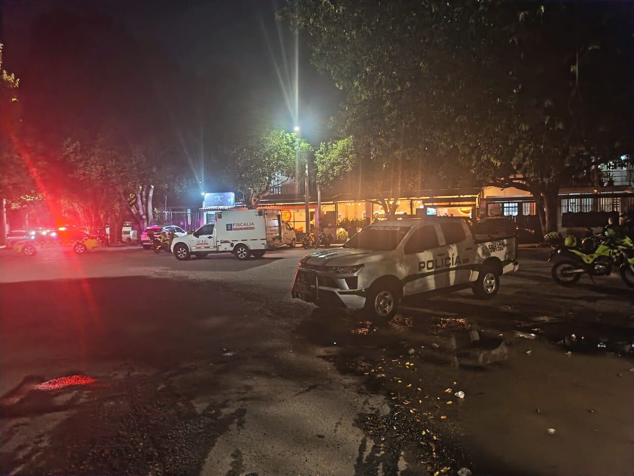 Ataque sicarial en el barrio La Ceiba. / Foto: Cortesía.