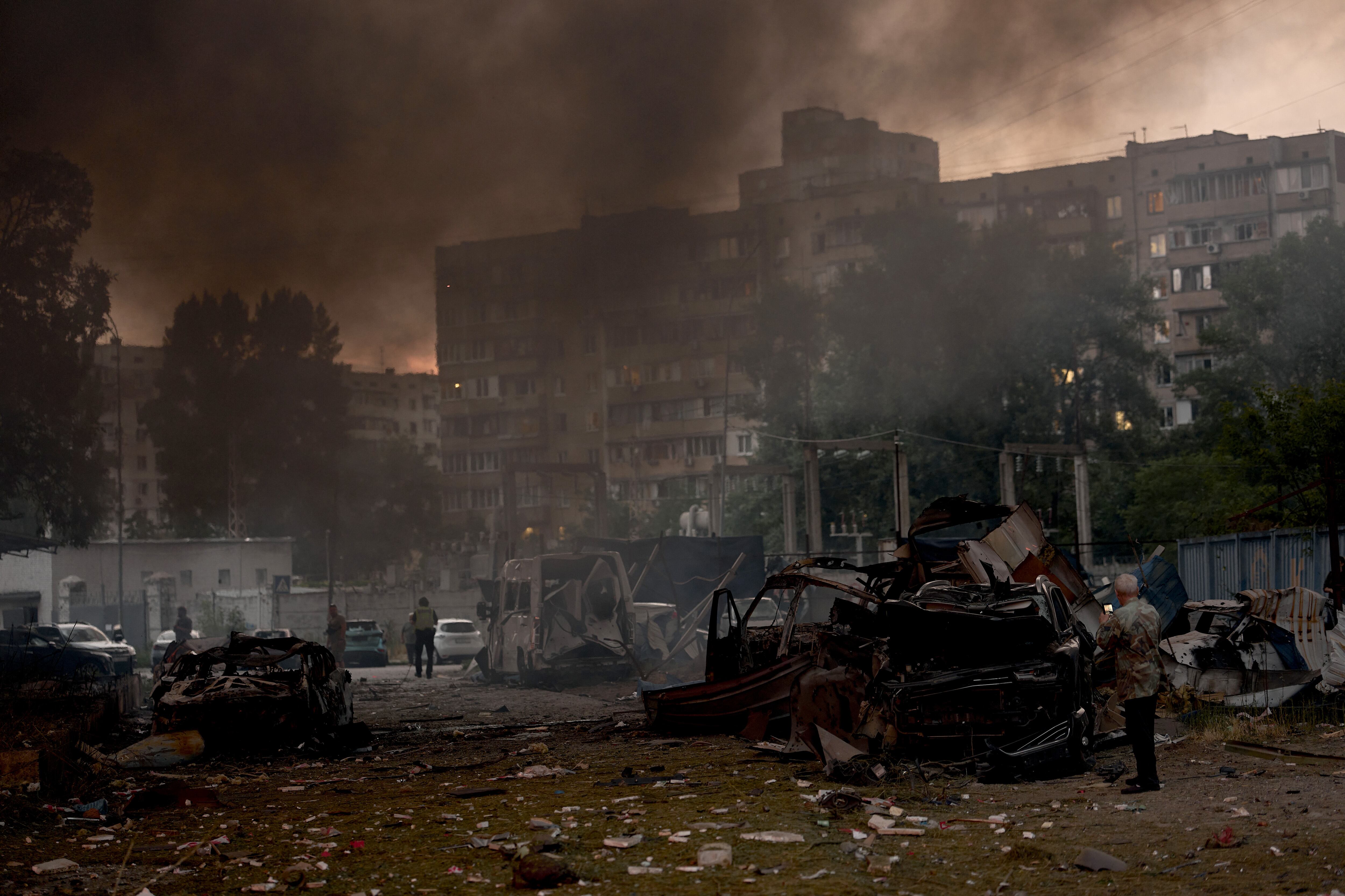 Kiev, Ucrania tras los ataques de misiles rusos el 6 de julio de 2026 (Cortesía: Kostiantyn Liberov/Libkos/Getty Images)
