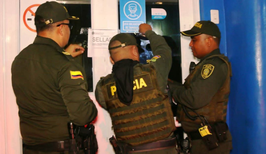 La Policía impuso sanción de seis días para cada uno de los establecimientos