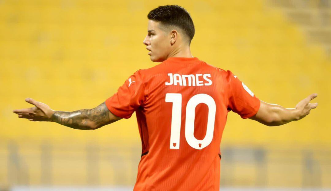 James Rodríguez con Al-Rayyan en 2021