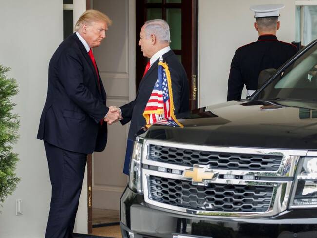 El presidente estadounidense, Donald trump y el primer ministro israelí, Benjamin Netanyahu 