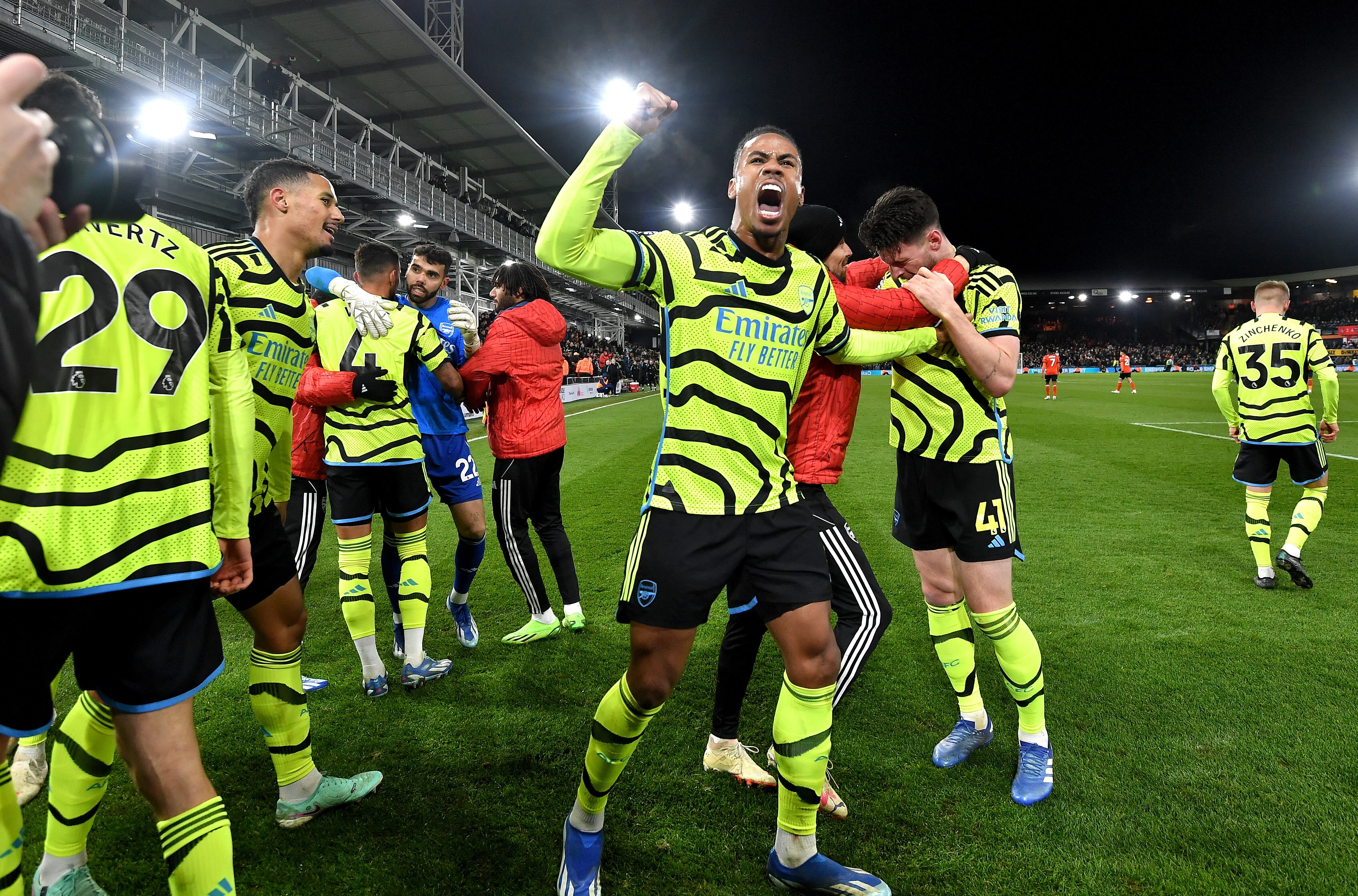 Arsenal venció agónicamente al Luton en la Premier League. (Reino Unido) EFE/EPA/VINCE MIGNOTT EDITORIAL USE ONLY.