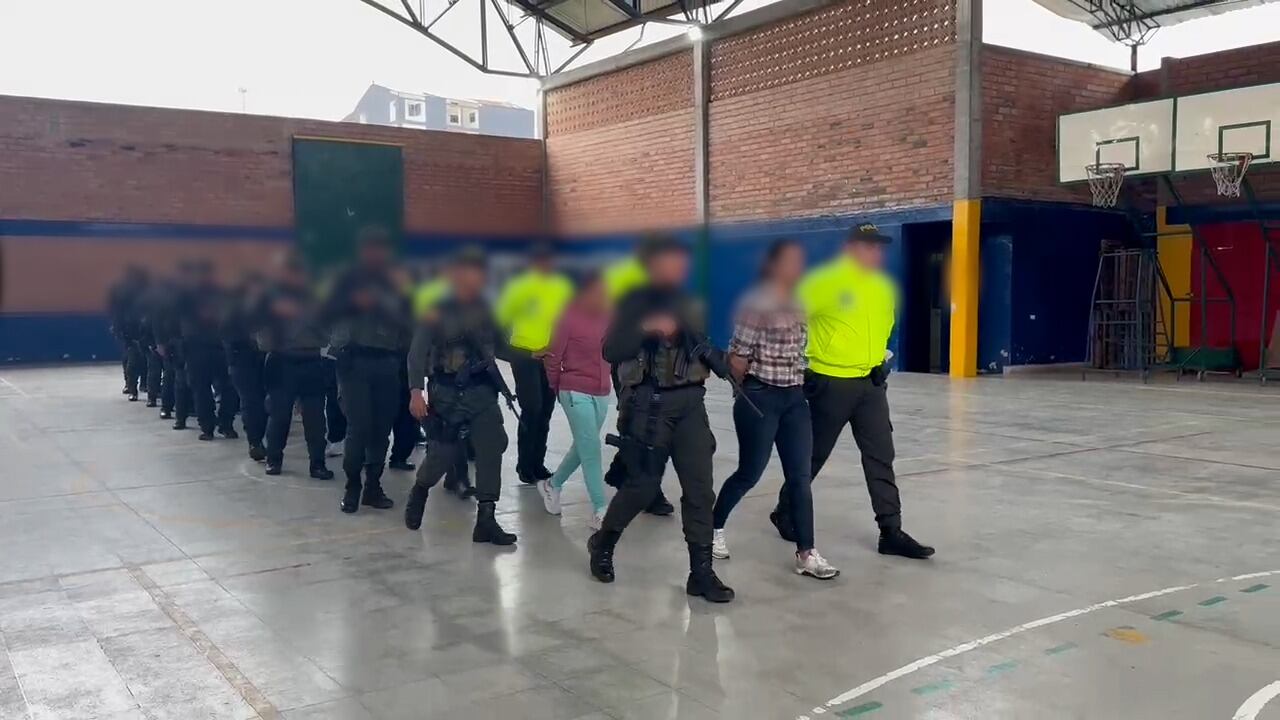 Desarticulan grupo delincuencial "Los Pitufo", por tráfico de estupefacientes en Antioquia. Foto: Policía Ant.