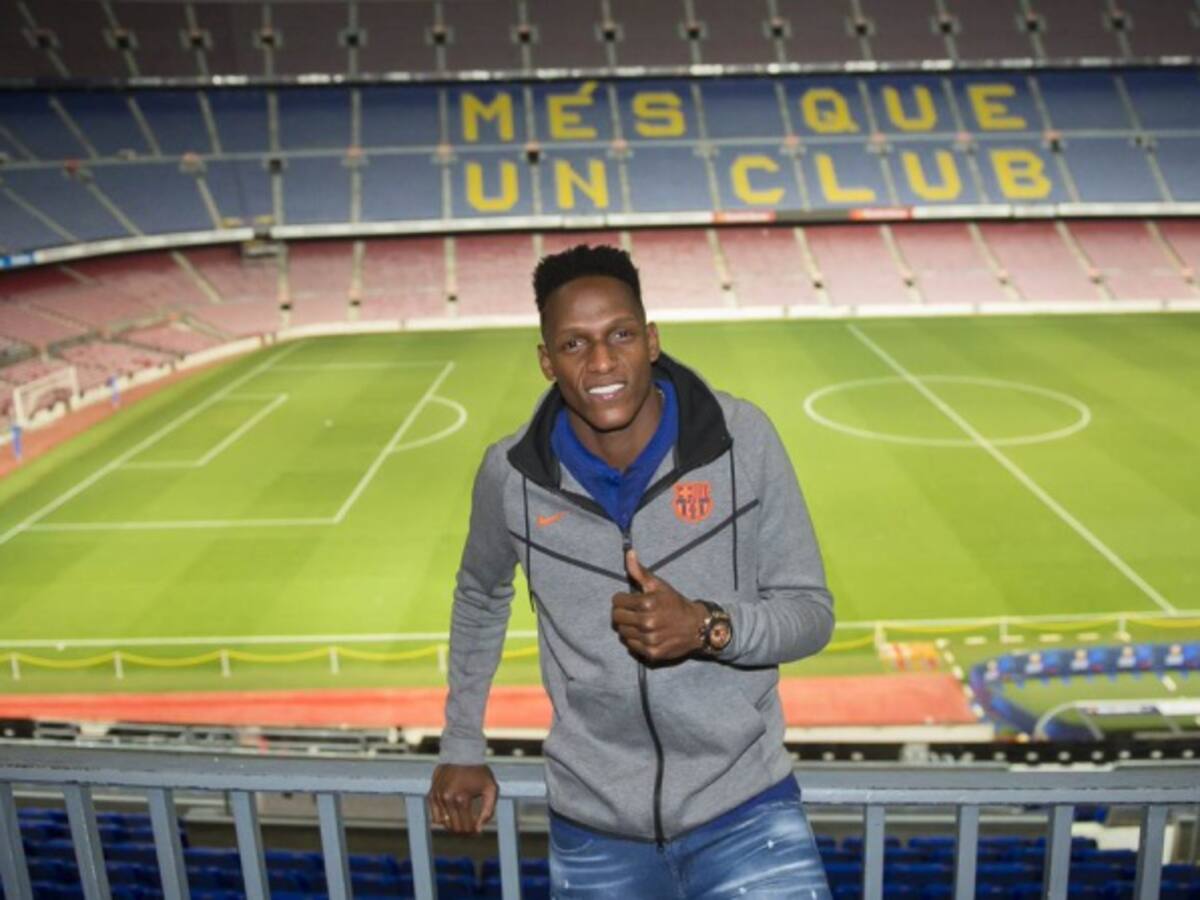 Así fue el primer día de Yerry Mina con el Barcelona