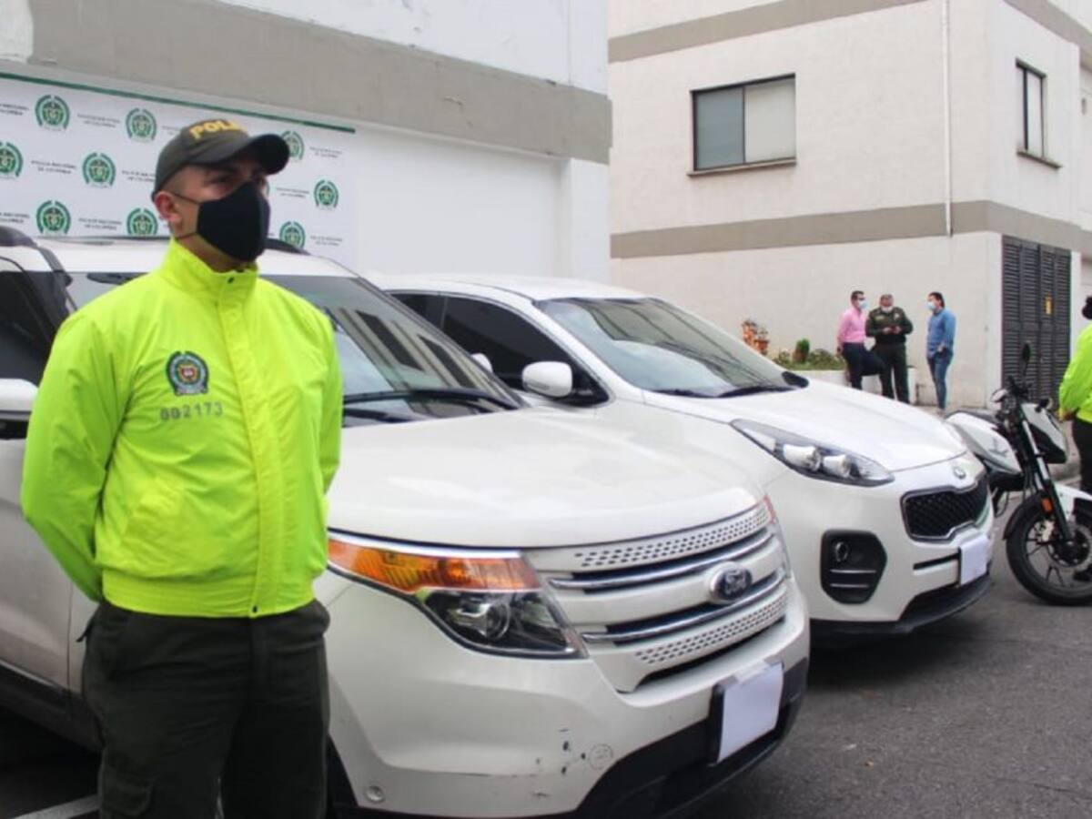 La Policía recupera varios vehículos hurtados en Ibagué, Cali y Bogotá