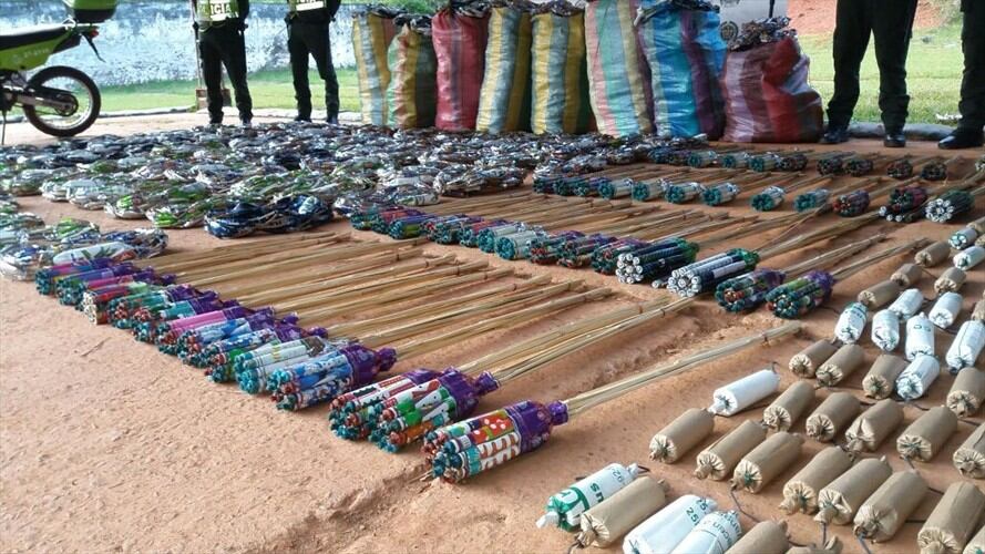 Incautan más de 1200 kilos de pólvora en Cali. Foto: Policía Metropolitana de Cali