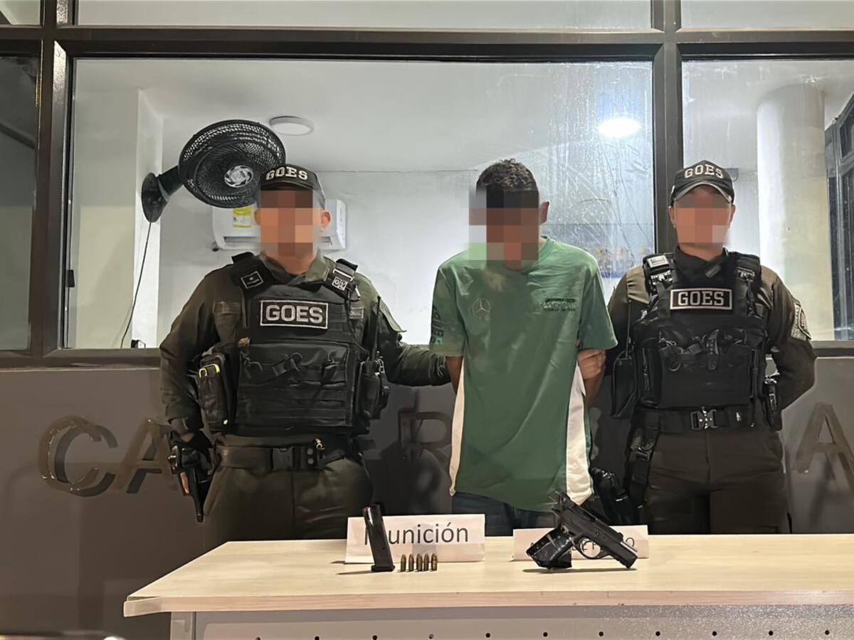 En el barrio Las Palmeras fue capturado hombre con arma de fuego ilegal