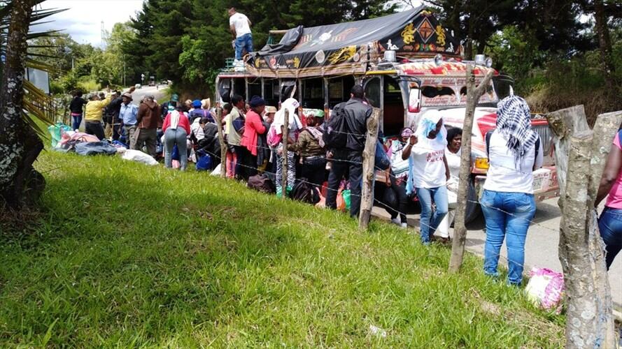 El martes llegarán más representaciones de otros poblados a apoyar la movilización. Foto: Cortesía/ Anuc.