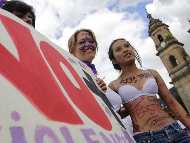 Mujeres rechazan la violencia de género en Bogotá