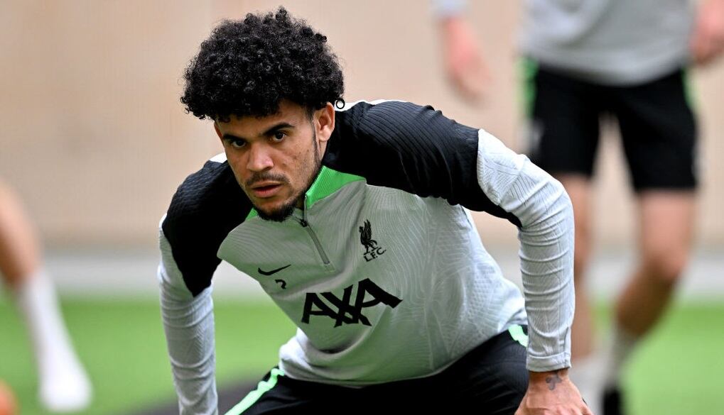 Luis Díaz en pretemporada con el Liverpool (Photo by Andrew Powell/Liverpool FC via Getty Images)
