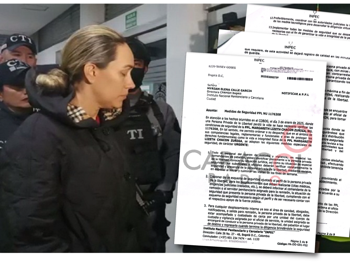 INPEC ordena medidas de seguridad especiales para la señalada ‘financiadora’ del caso Pecci