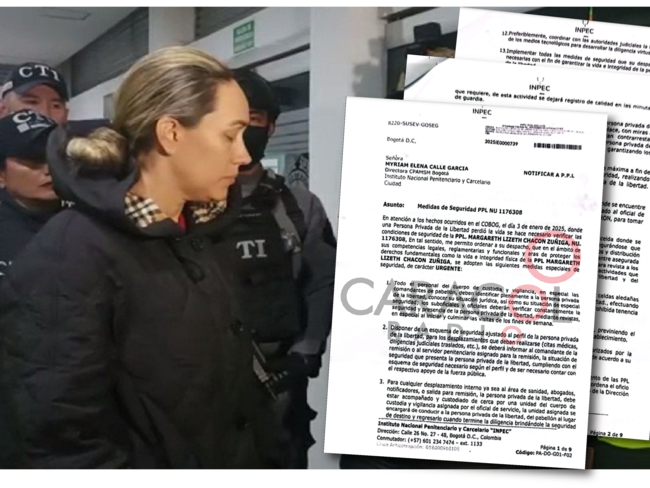 EL DATO DE JOSE ANDRES: INPEC ORDENA MEDIDAS DE SEGURIDAD ESPECIALES PARA LA SEÑALADA ‘FINANCIADORA’ DEL CASO PECCI