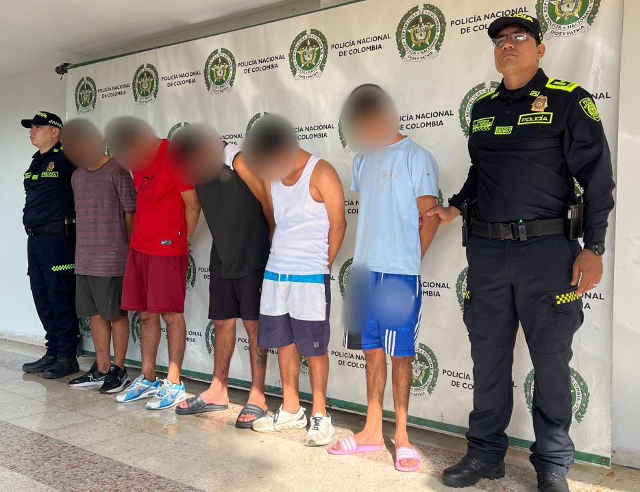 Cinco personas fueron capturadas durante el operativo que permitió desarticular la banda “Los del Hueco” en Neiva.