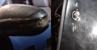 Impactos de bala en patrulla de la Policía en Caucasia