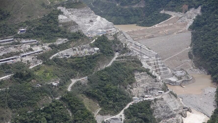 La mañana de este miércoles 23 de mayo se logró llegar a un 90% de la cota 410 de la presa de Hidroituango. Foto: Alcaldía de Medellín