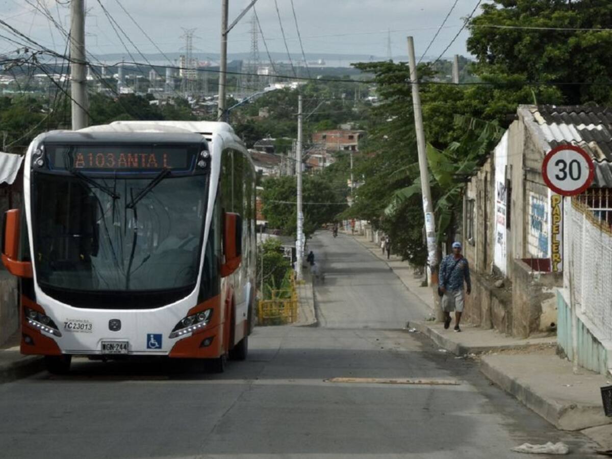 Transcaribe hará desvíos temporales en las rutas A103 y A104