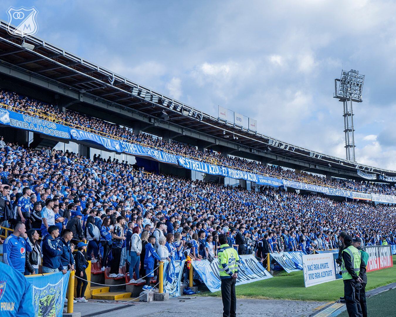 Estadio Nemesio Camacho El Campín en un partido de Millonarios / Twitter: @Millosfcoficial.