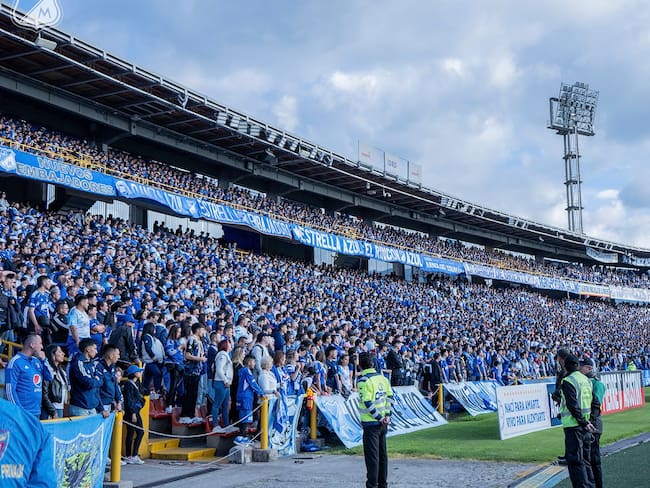 Estadio Nemesio Camacho El Campín en un partido de Millonarios / Twitter: @Millosfcoficial.