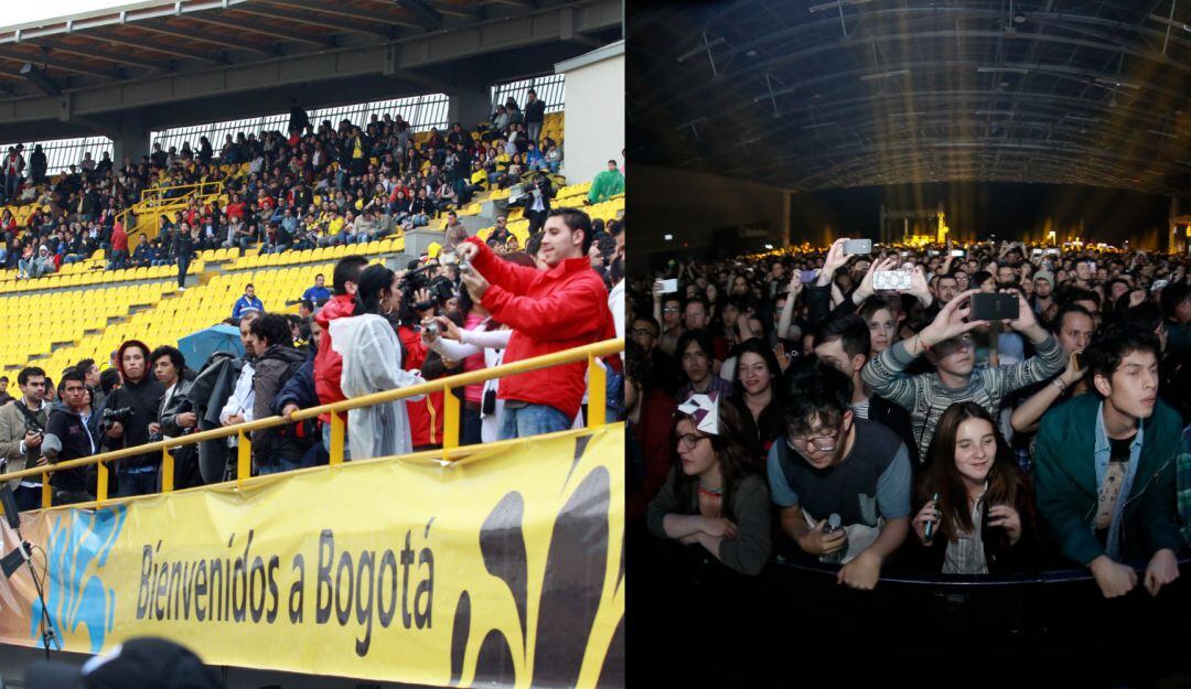 Asistentes al estadio y a los conciertos