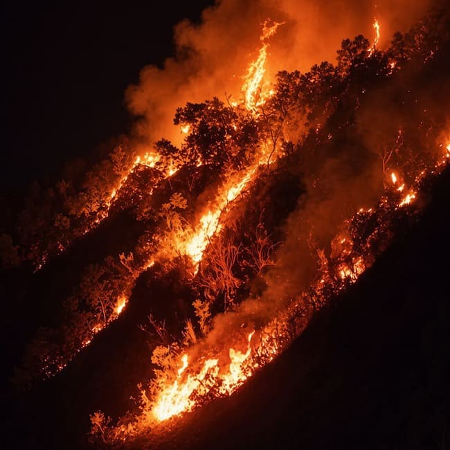 Incendio vegetal en Santa Fe de Antioquia