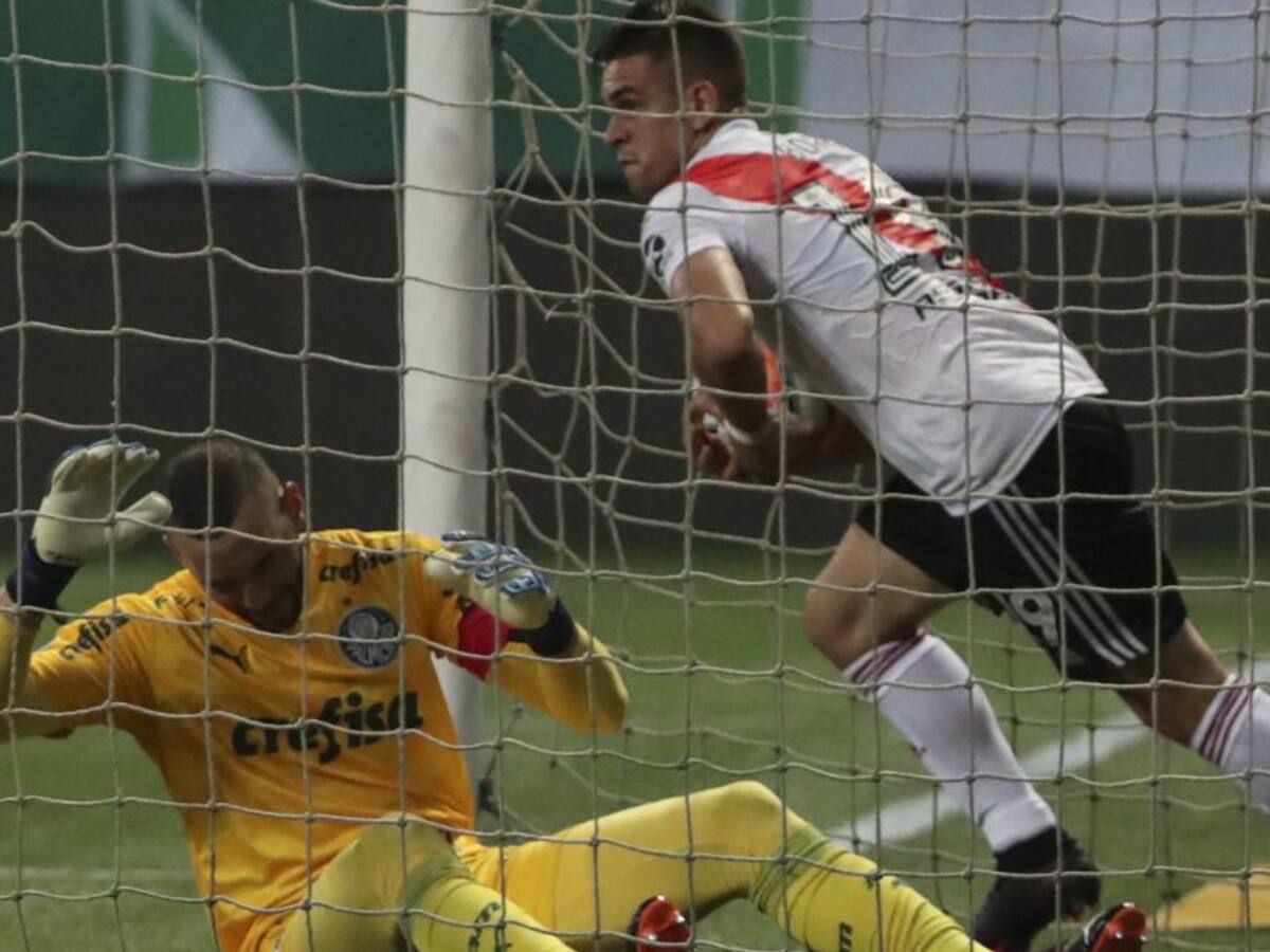 El gol de Borré que puso a soñar a River ante Palmeiras en la Libertadores