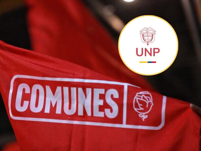 Partido Comunes y al lado el logo de la UNP (Fotos vía Getty Images y redes sociales de la UNP)